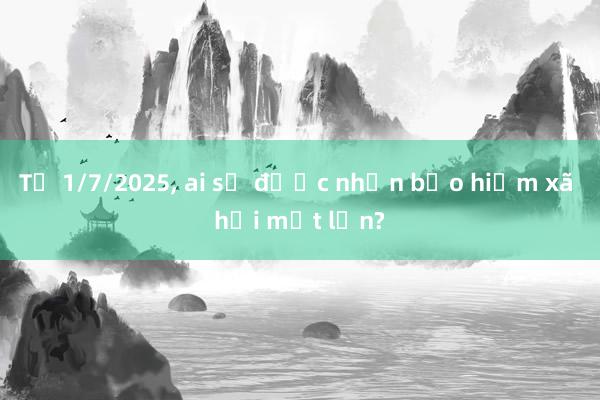 Từ 1/7/2025， ai sẽ được nhận bảo hiểm xã hội một lần?